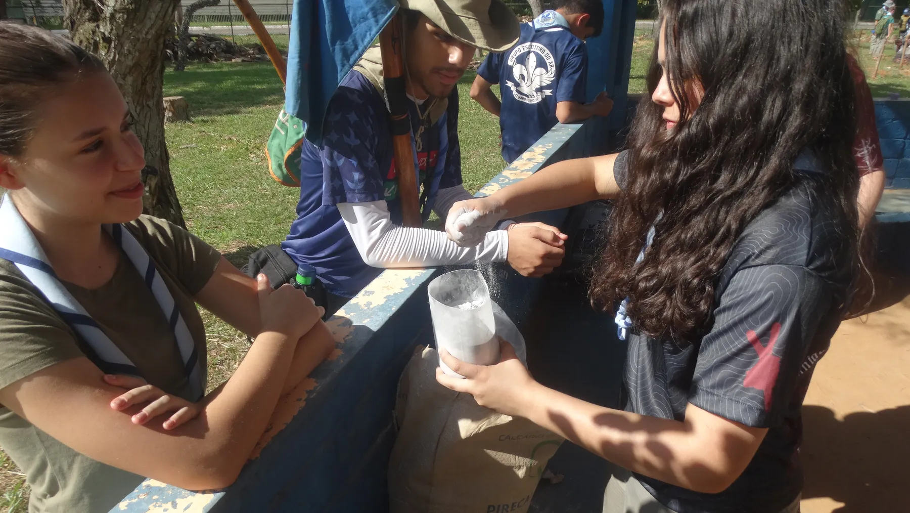 Acampamento com equipe